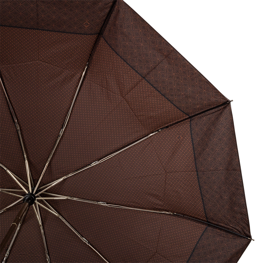 Мужской складной зонтик полный автомат Trust 107 см коричневый - фото 3
