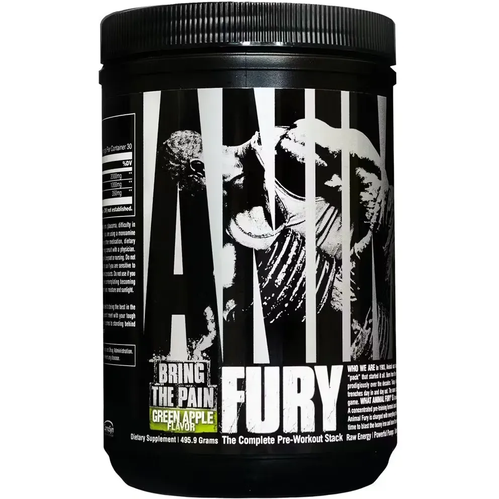 Предтренировочный комплекс Universal Nutrition Animal Fury Зеленое яблоко 483 г - фото 1