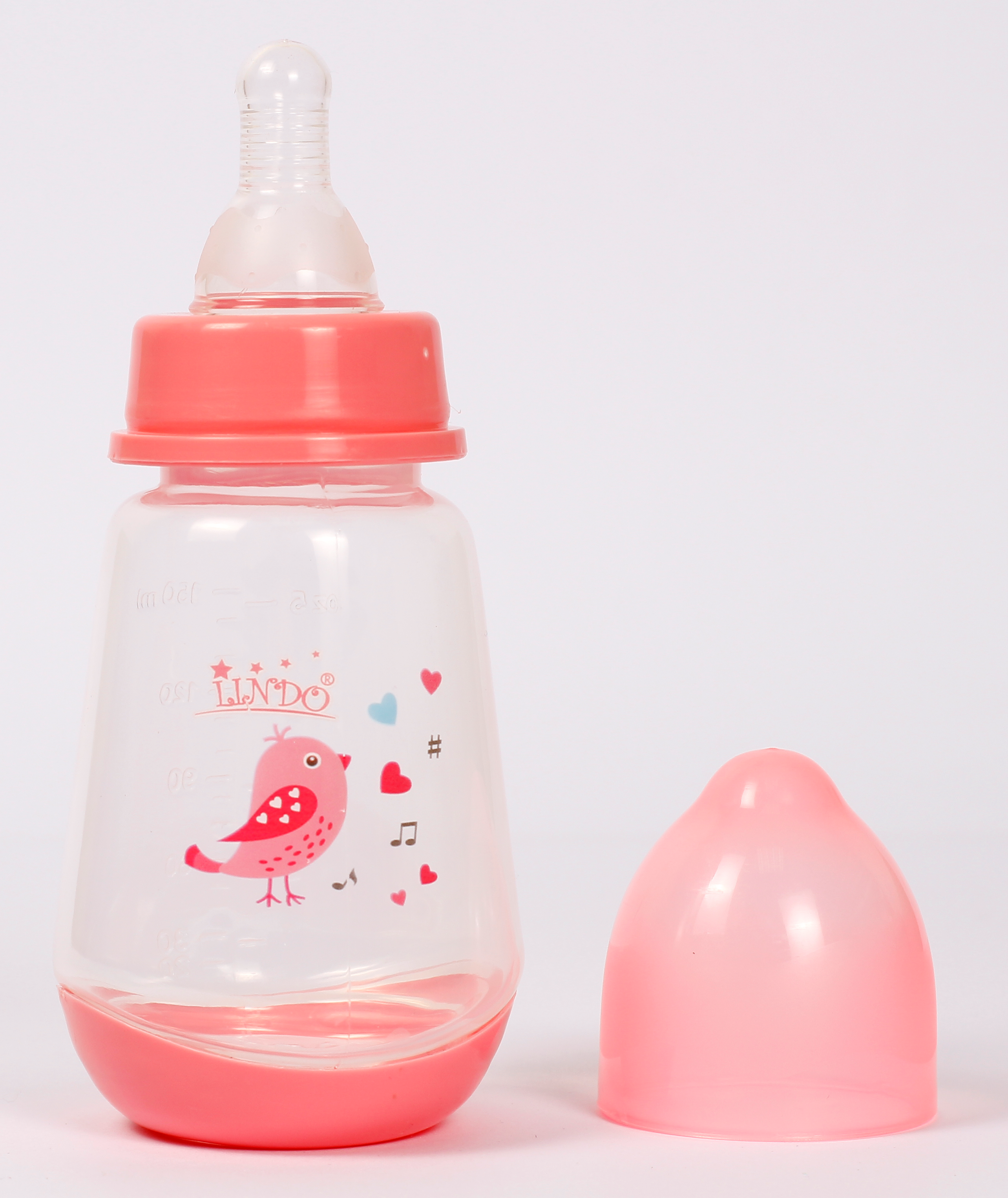 Бутылочка для кормления Lindo, с силиконовой соской, 150 мл, розовый (LI 115 роз) - фото 2