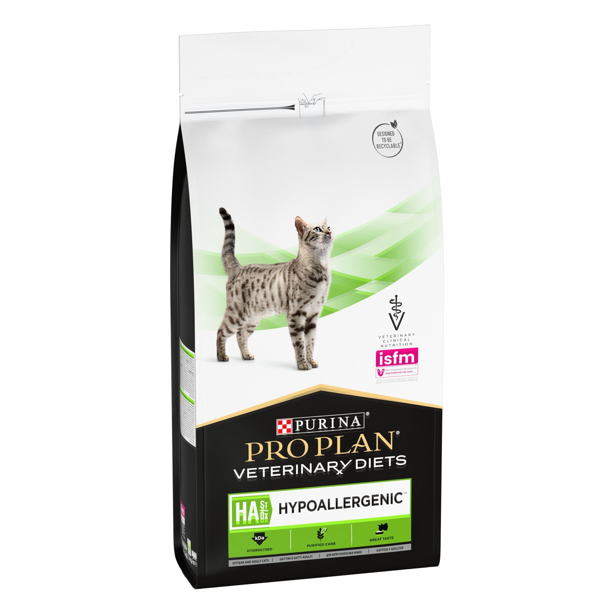 Сухий корм для котів при харчовій алергії Purina Pro Plan Veterinary Diets HA Hypoallergenic, 1,3 кг (12382618) - фото 2