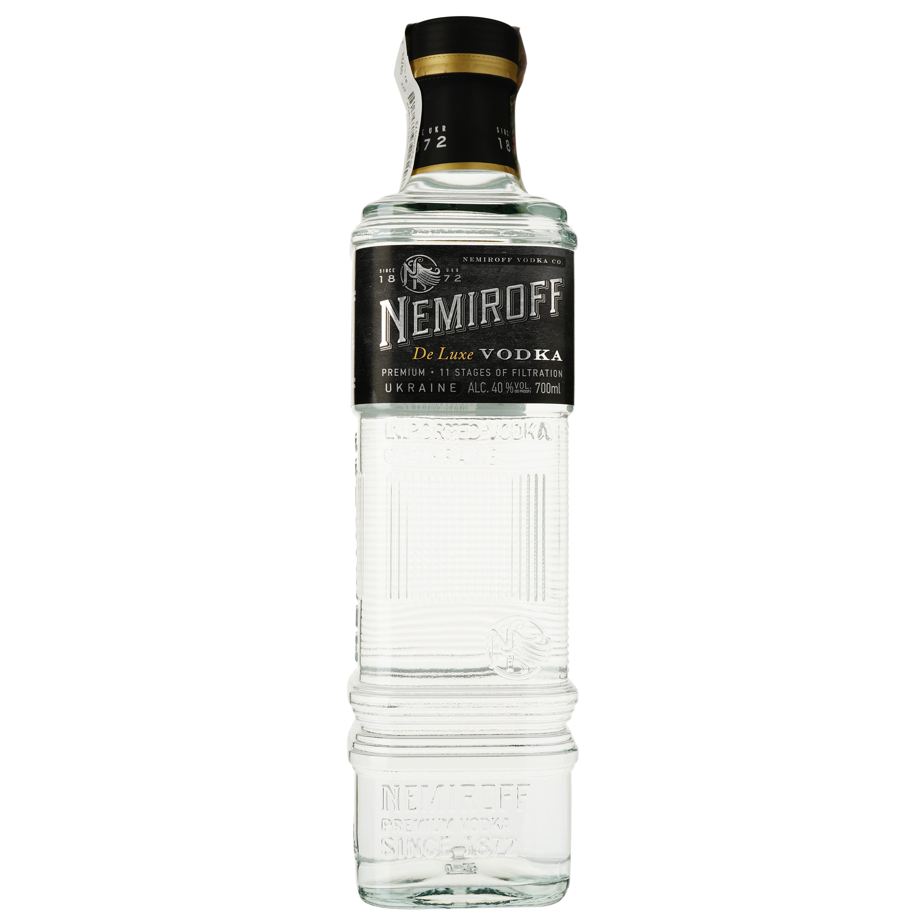 Горілка Nemiroff De Luxe 40% 0.7 л + 2 склянки в подарунковій упаковці - фото 3