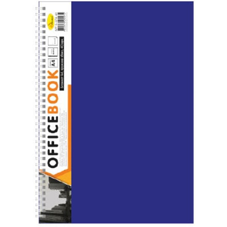Блокнот Апельсин А4 АП-1502 80 листов пружина сбоку синий       - фото 1