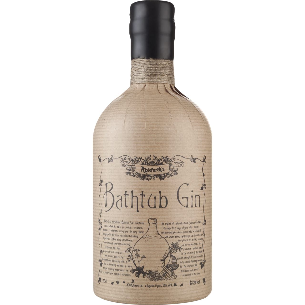 Джин Ableforth's Bathtub Gin, 43,3%, 0,7 л - фото 1