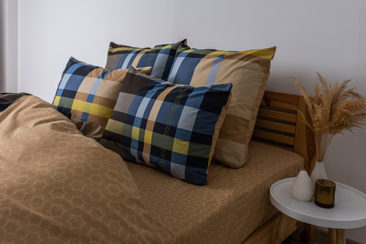 Комплект постельного белья ТЕП Soft dreams Scotland полуторный серый с желтым (2-03857_26050) - фото 4