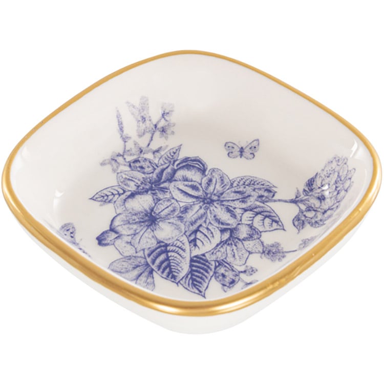 Салатник Alba ceramics Butterfly, 10 см, белый с синим (769-003) - фото 1