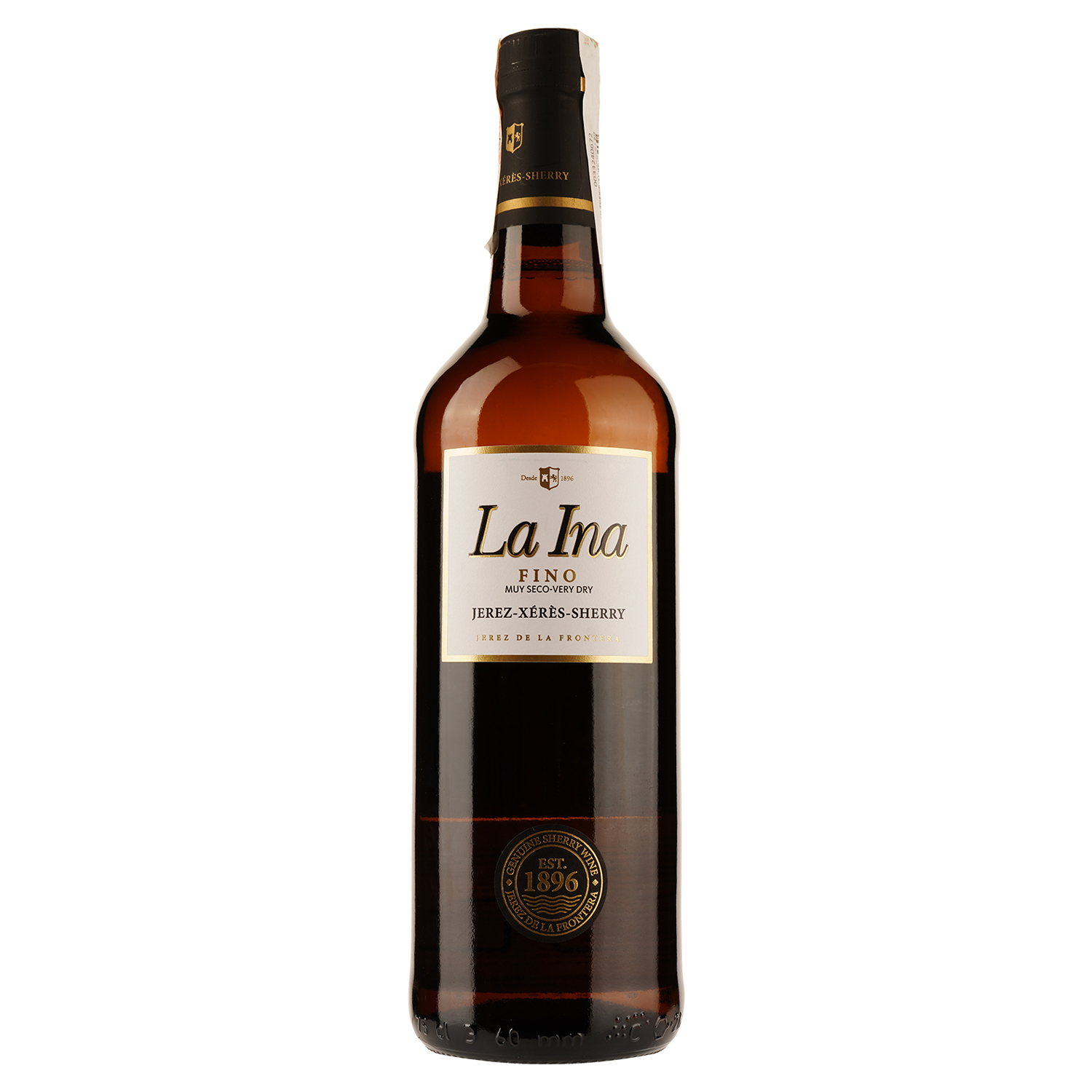 Вино La Ina херес Fino Sherry, крепленое белое, сухое, 15%, 0,75 л - фото 1
