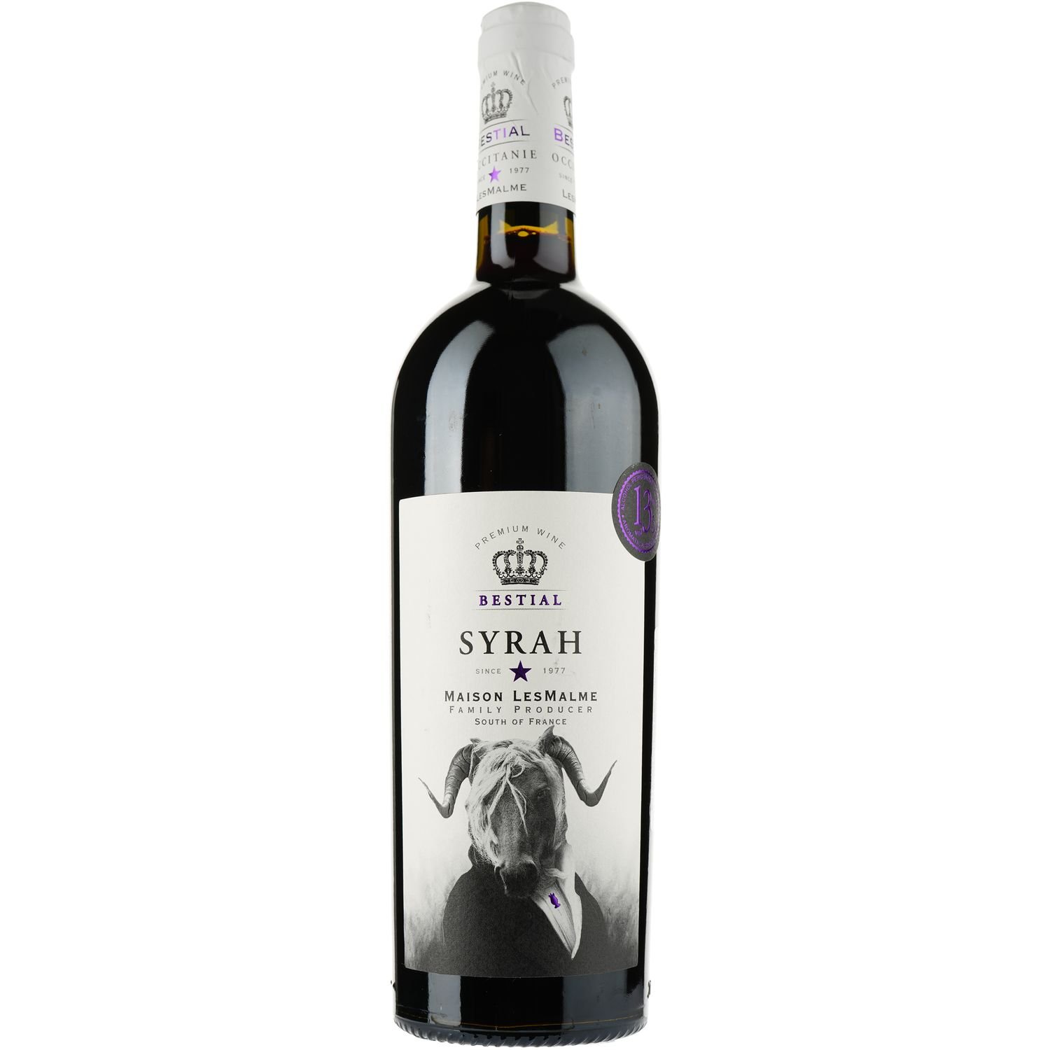 Вино Bestial Syrah IGP Pays D'Oc, червоне, сухе, 0,75 л - фото 1