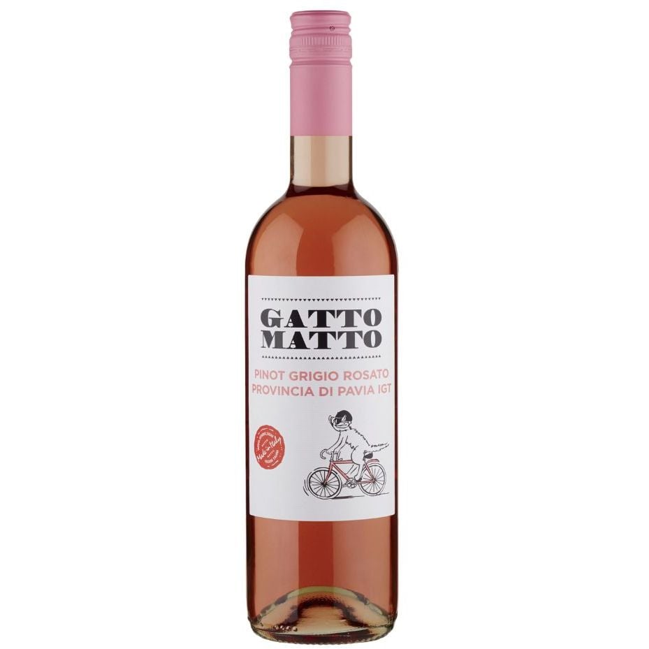 Вино Gatto Matto Pinot Grigio Rosato, розовое, сухое, 0,75 л - фото 1