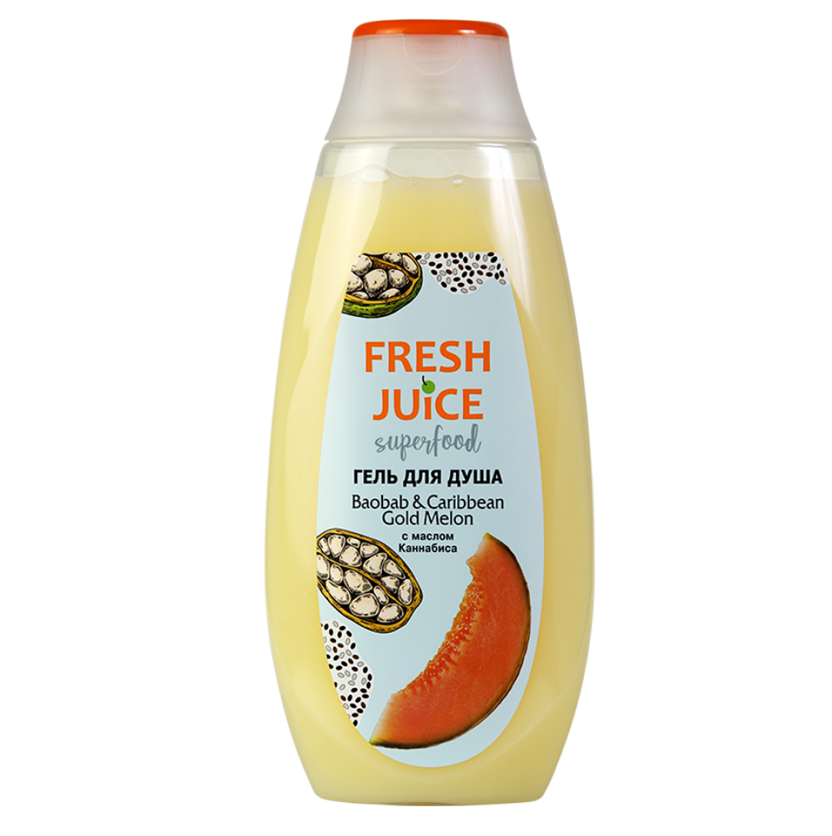 Гель для душа Fresh Juice Superfood Baobab&Caribbean Gold Melon, 400 мл - фото 1