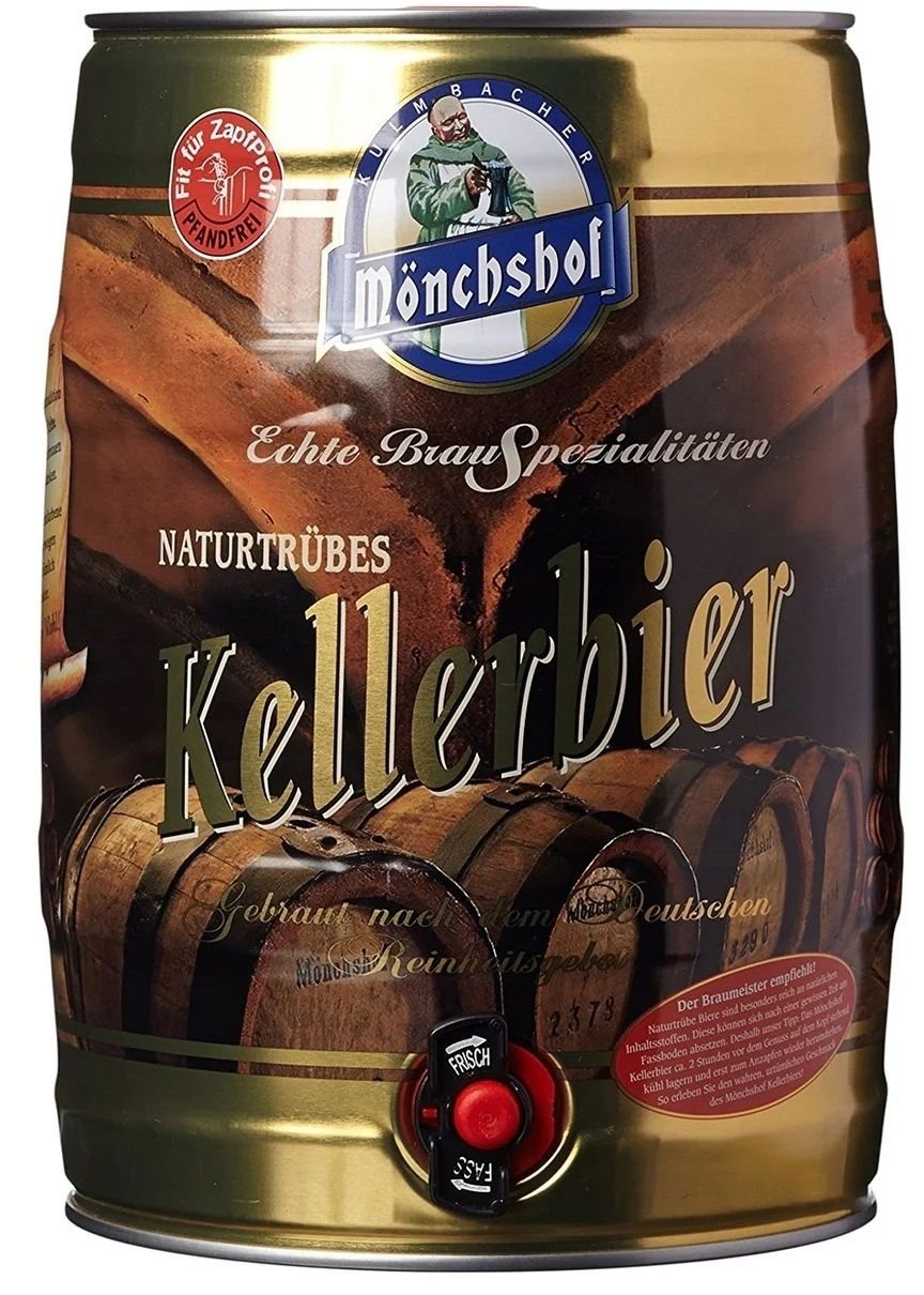 Пиво Monchshof Kellerbier світле, 5.4%, з/б, 5 л - фото 1