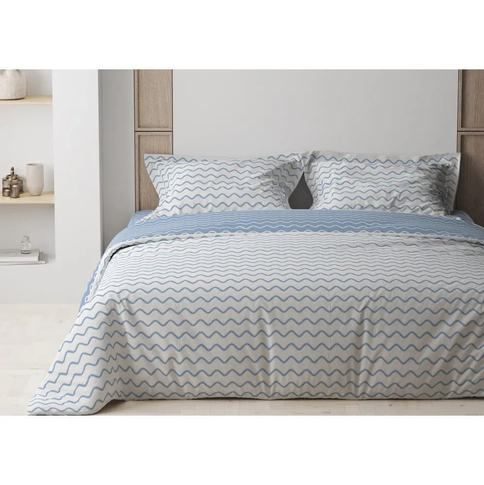 Комплект постельного белья ТЕП Happy Sleep Blueberry Dream двуспальный голубой с белым (2-03795_25055) - фото 1