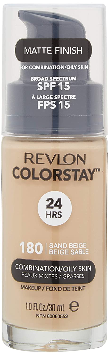 Тональный крем для комбинированной и жирной кожи лица Revlon Colorstay Makeup Combination and Oily Skin, тон 180 (Sand Biege), 30 мл (423023) - фото 1