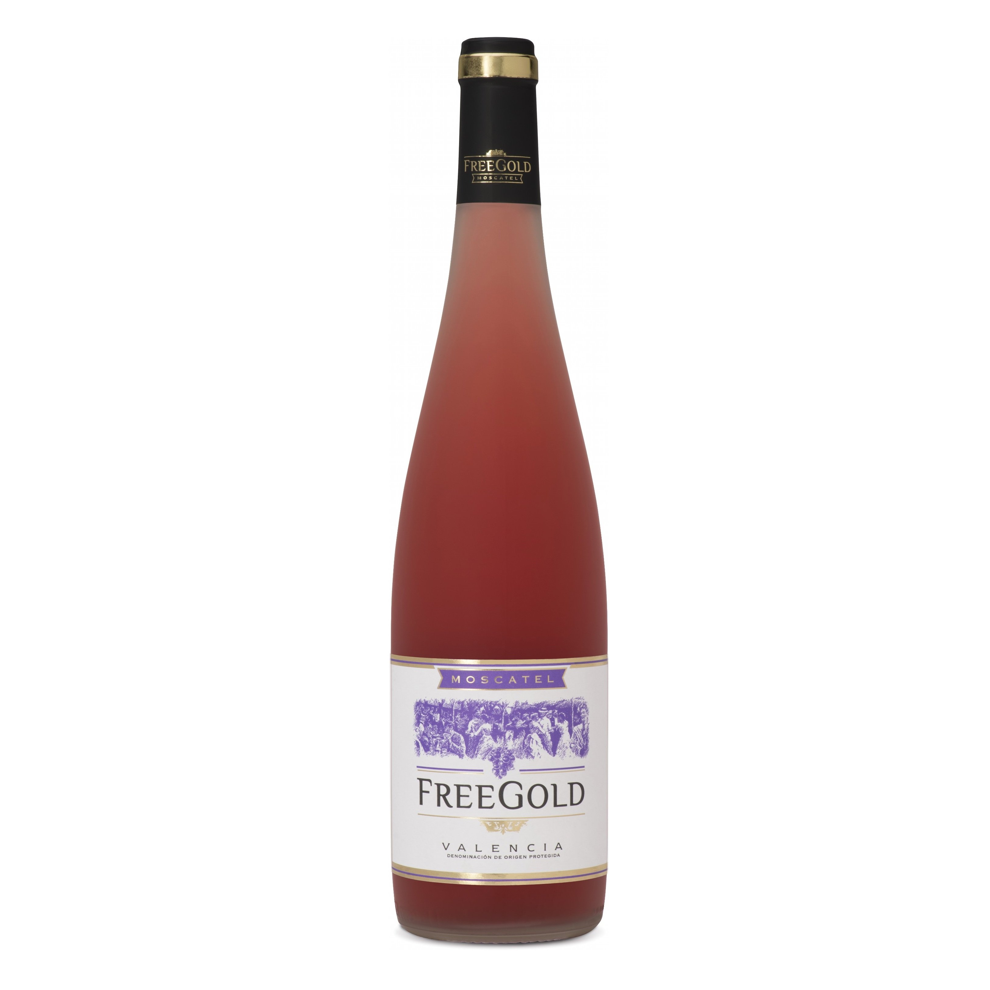 Вино Anecoop Freegold Rose D.O., розовое, сладкое, 12%, 0,75 л - фото 1