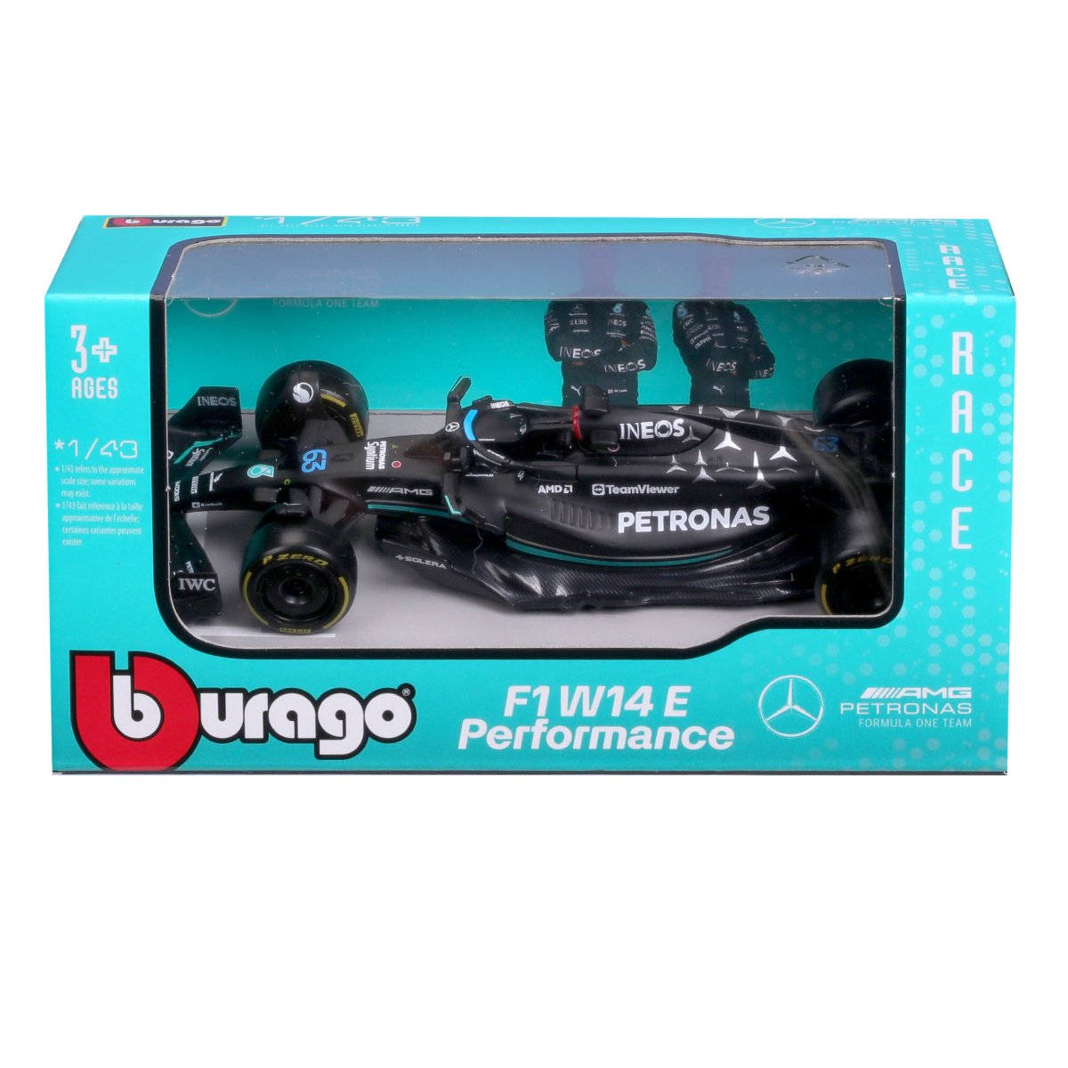 Автомодель Bburago Mercedes-AMG F1 W14 E Performance 2023, 1:43 в асортименті (18-38080) - фото 10