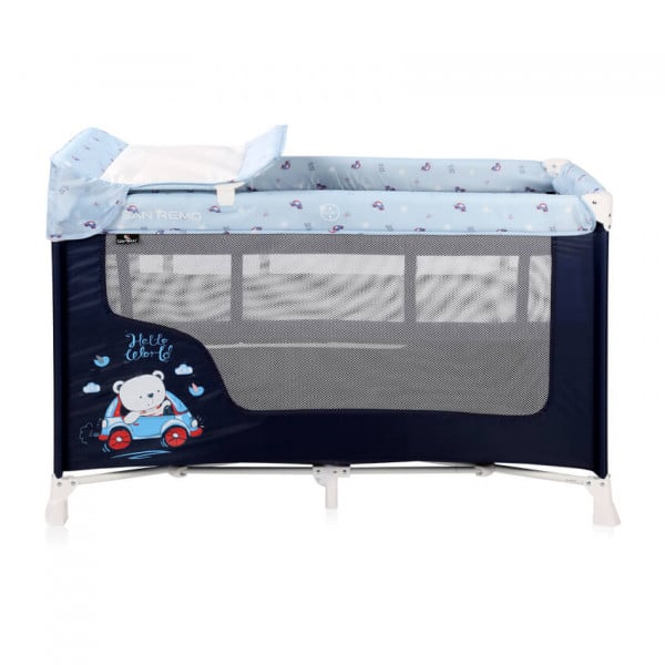 Манеж-ліжко Lorelli San Remo 2L Вlue bear, темно-синій (23341) - фото 2