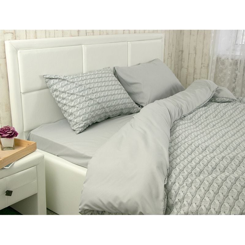 Комплект постельного белья Руно Grey Braid, двуспальный, микрофайбер (Р655.52_Grey Braid) - фото 4