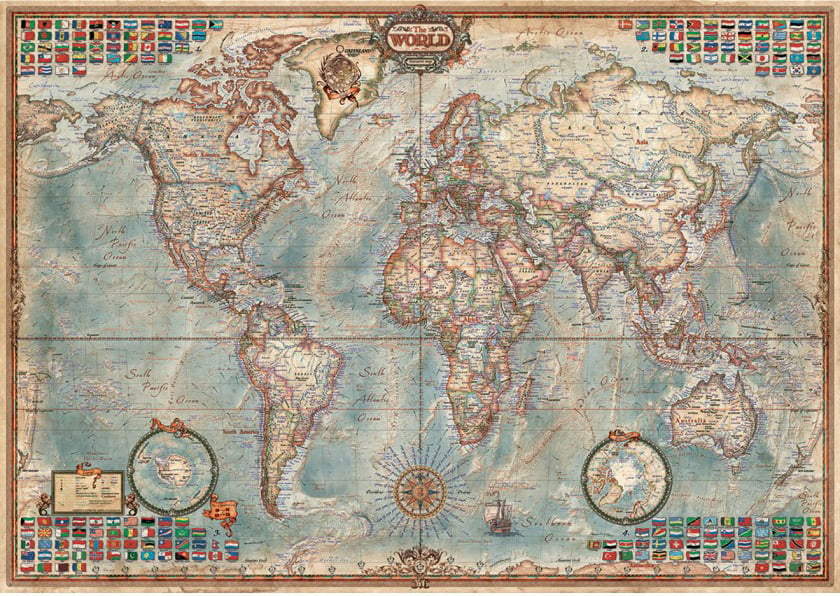 Пазл Educa Політична карта світу, 1500 елементів (16005) - фото 2