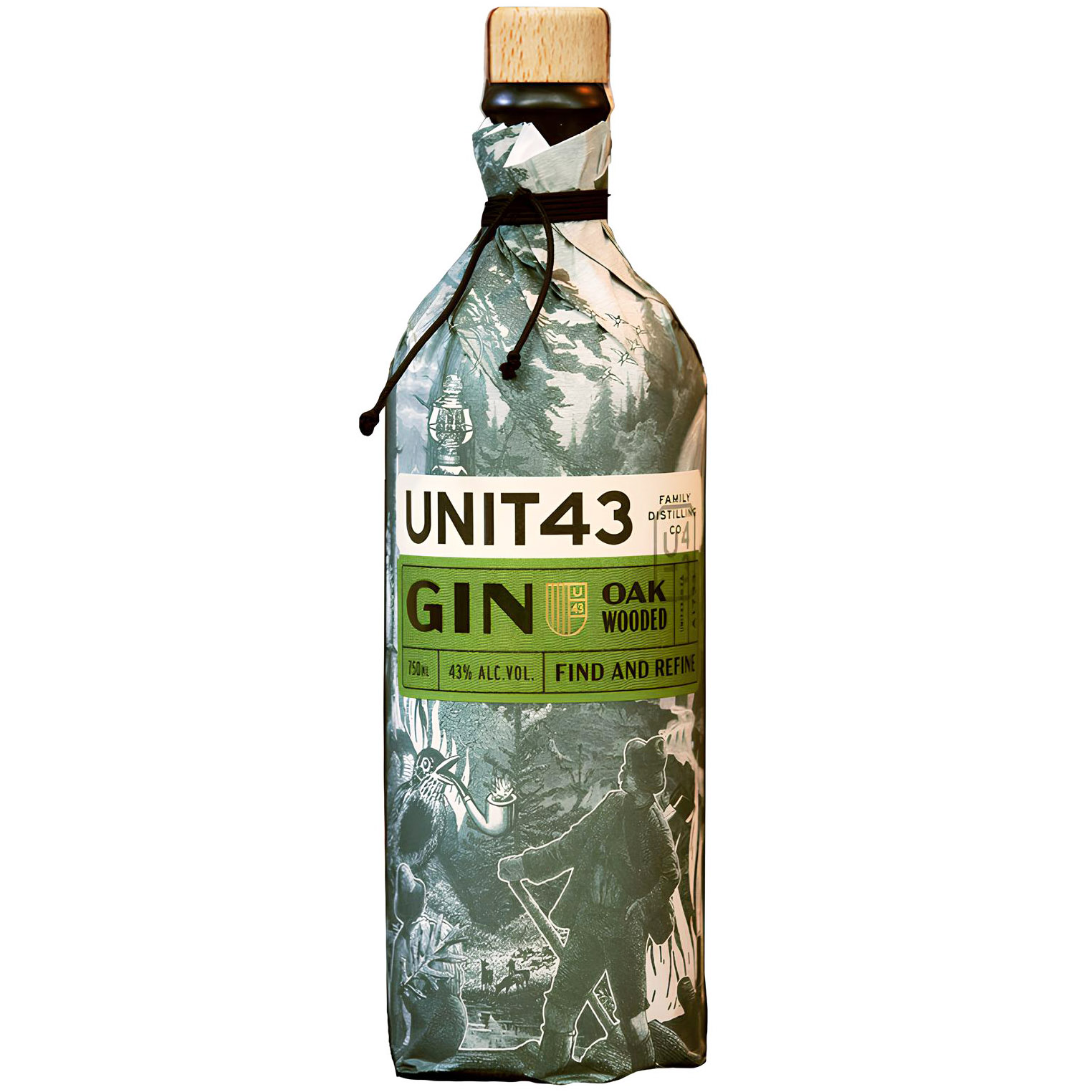 Джин Unit43 Oak Wooded Gin 43% 0.75 л - фото 1