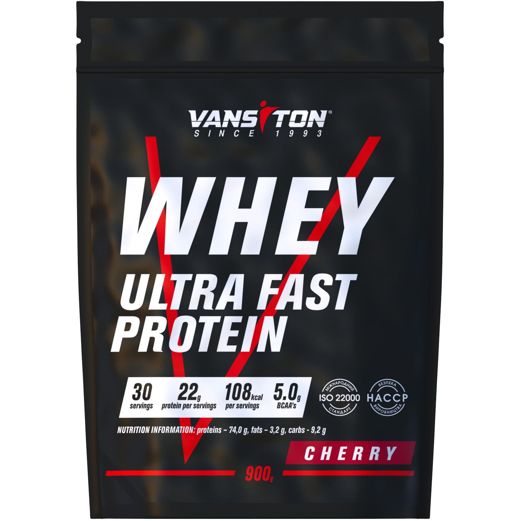 Протеїн Vansiton Ultra Pro Cherry 900 г - фото 1
