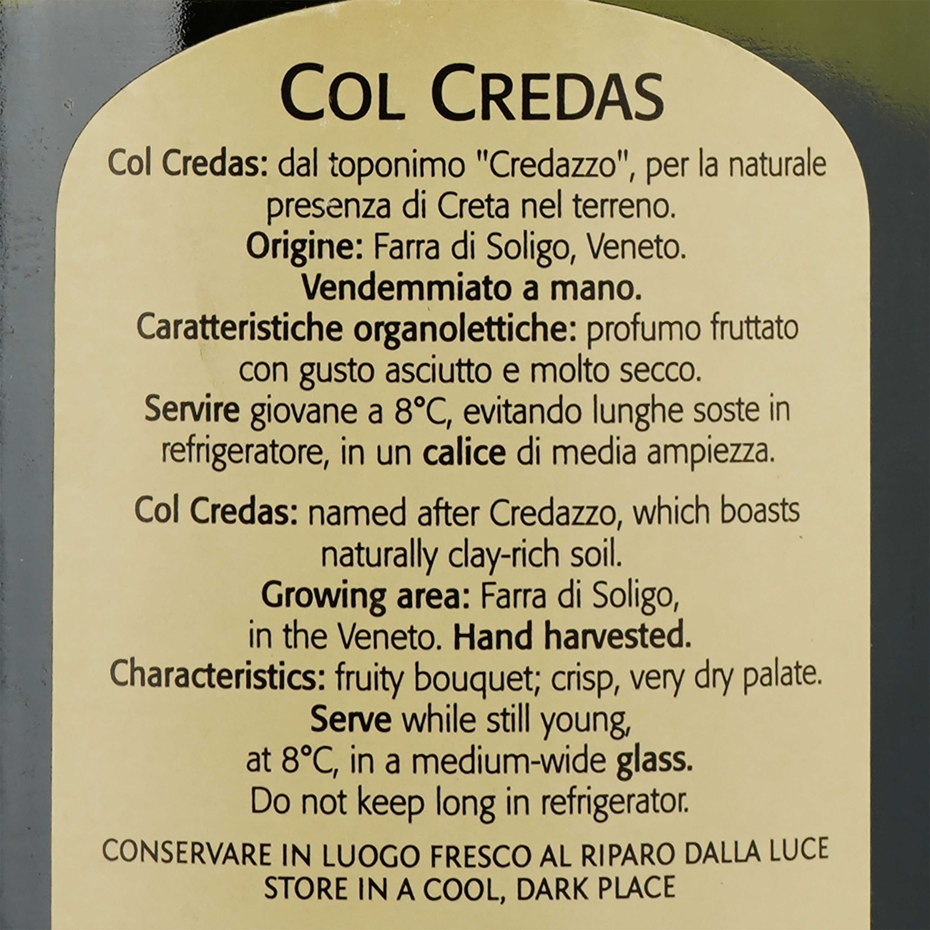 Игристое вино Adriano Adami Col Credas Extra Brut, белое, экстра-брют, 11%, 0,75 л - фото 3