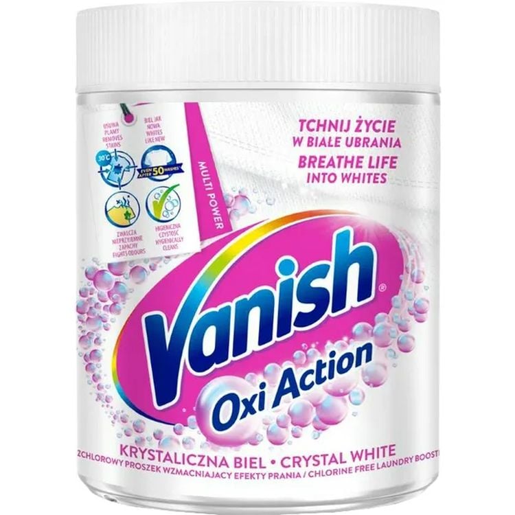 Отбеливатель порошкообразный Vanish Oxi Action Кристальная белизна, 470 г - фото 1