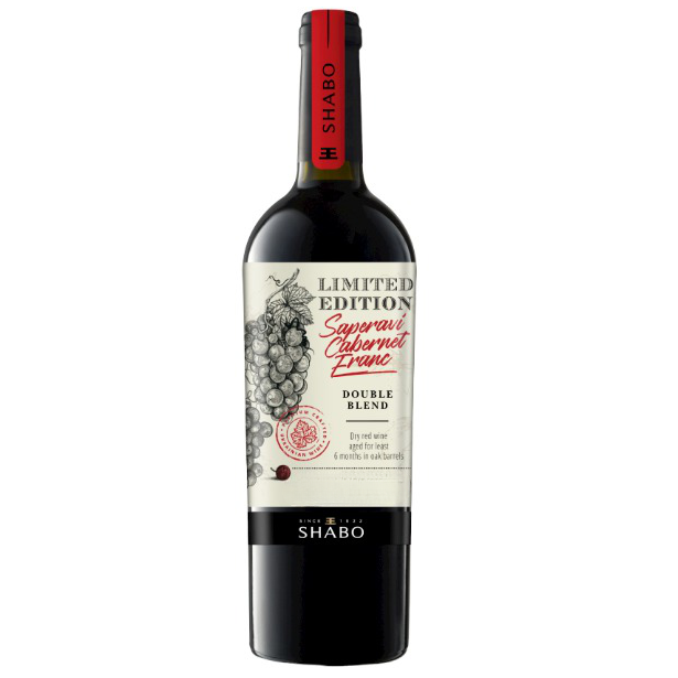 Вино Shabo Limited Edition Сапераві - Каберне Фран, червоне, сухе, 13%, 0,75 л - фото 1