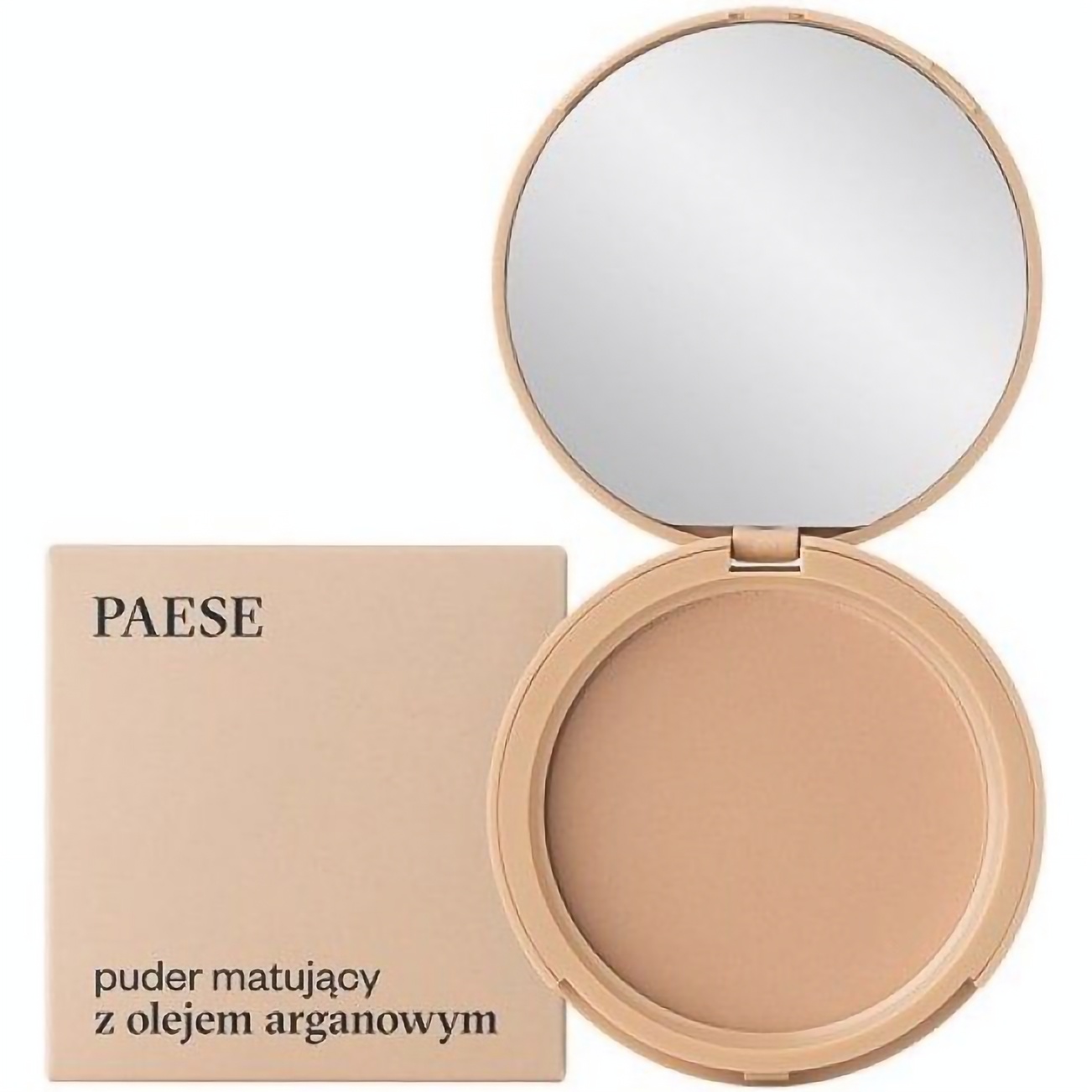 Пудра компактная Paese Mattifying Powder with Argan Oil, матирующая, тон 03 (Beige), 8 г - фото 1