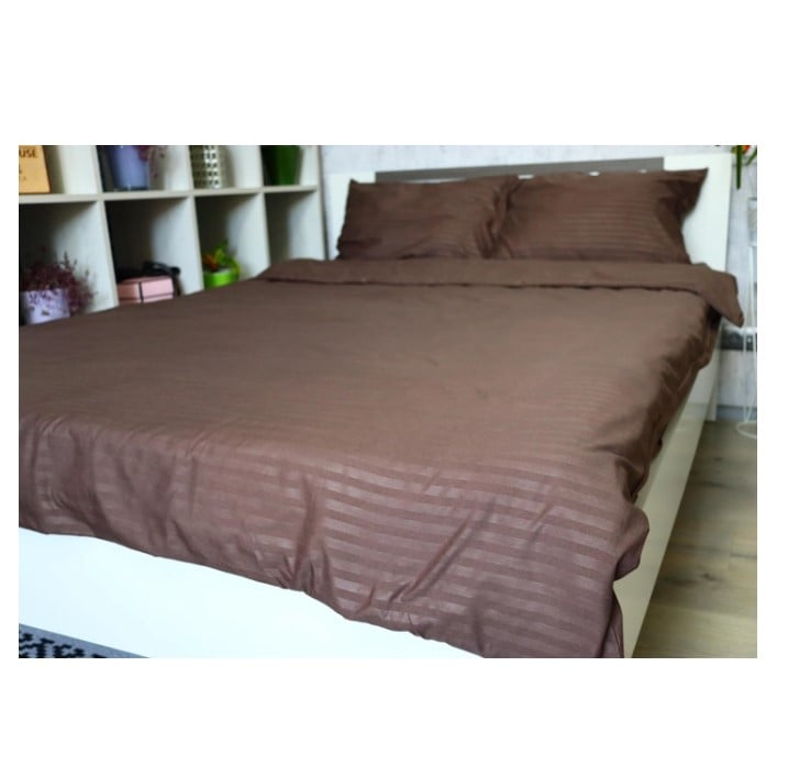 Комплект постільної білизни LightHouse Stripe Brown, 215х160 см, полуторний, коричневий (604781) - фото 3