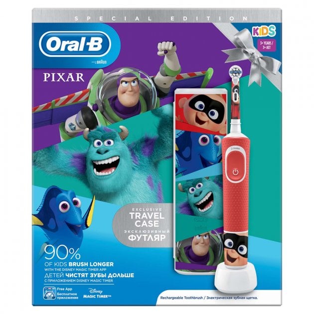 Електрична зубна щітка Oral-B Kids Кращі мультфільми Pixar з футляром - фото 3