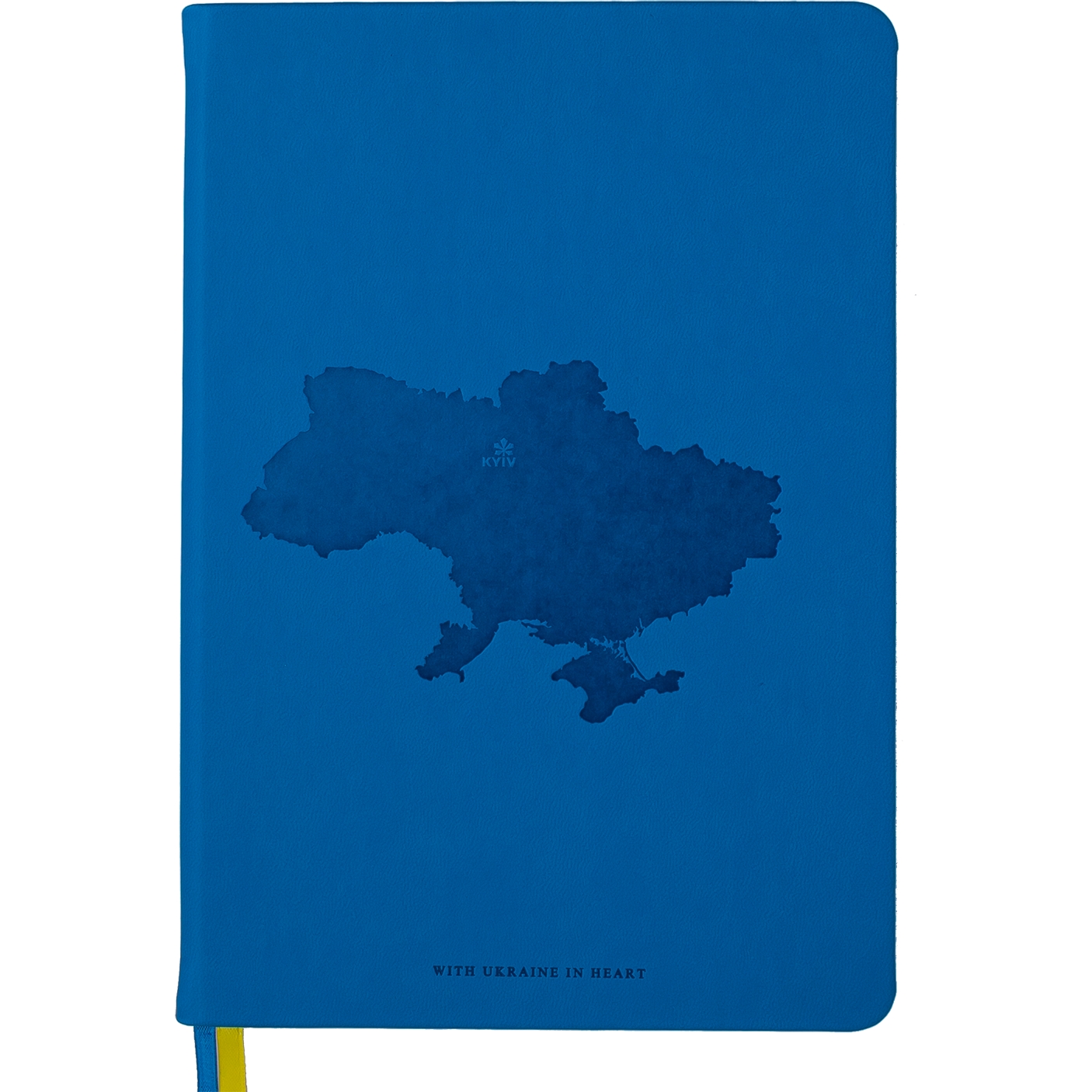 Блокнот деловой Buromax Logo2U Ukraine А5 96 л. в клеточку обложка искусственная кожа синий (BM.295120-02) - фото 1