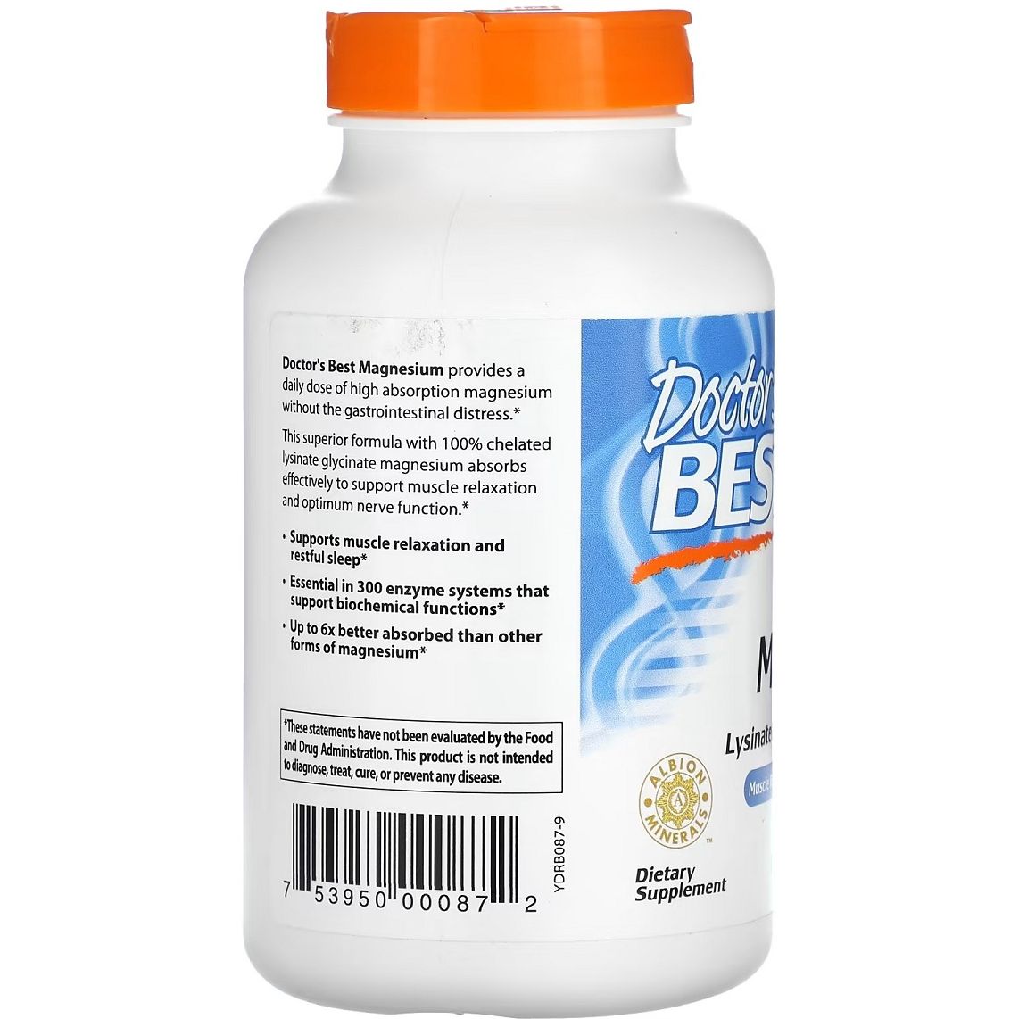 Магній Doctor's Best High Absorption Magnesium 100 мг 240 таблеток - фото 3