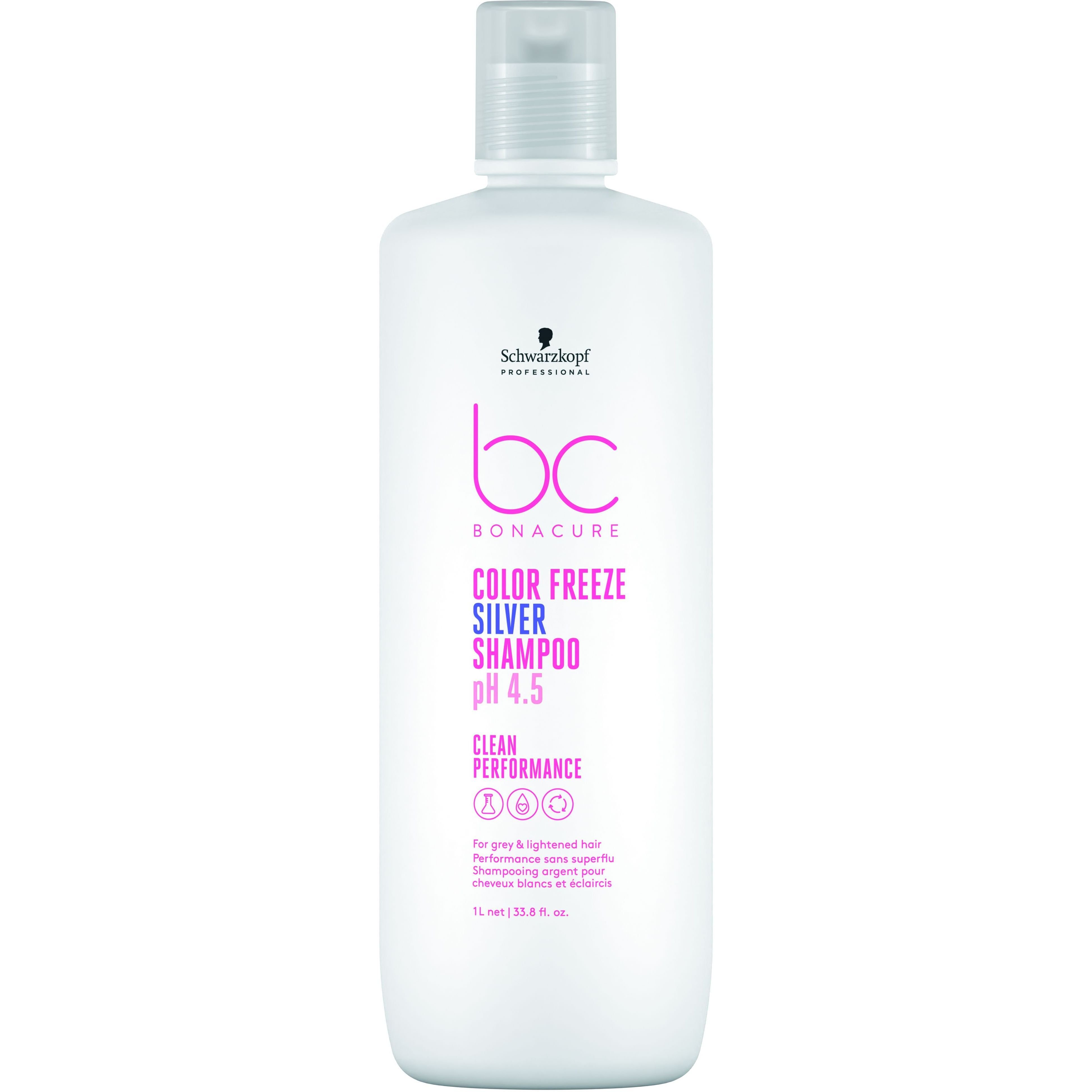 Шампунь для сивого та освітленого волосся Schwarzkopf Professional BC Bonacur Color Freeze Silver Shampoo pH 4.5, 1 л - фото 1