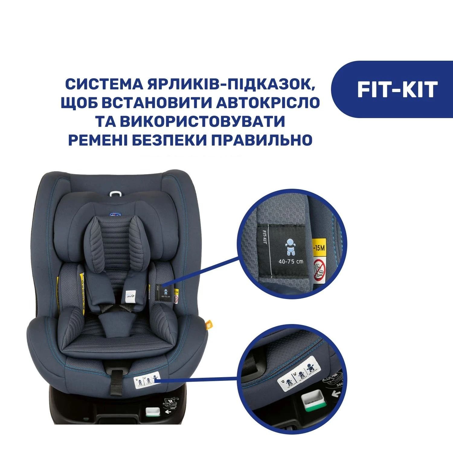 Автокресло Chicco Seat3Fit i-Size Air, синій (79879.87) - фото 17