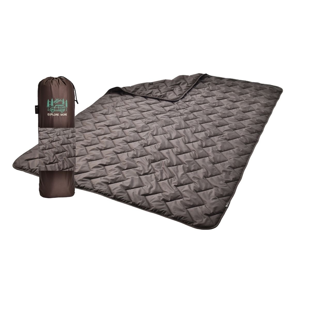 Одеяло-спальник Турист Ideia с молнией, 190х140 см, коричневий (8-34955) - фото 1