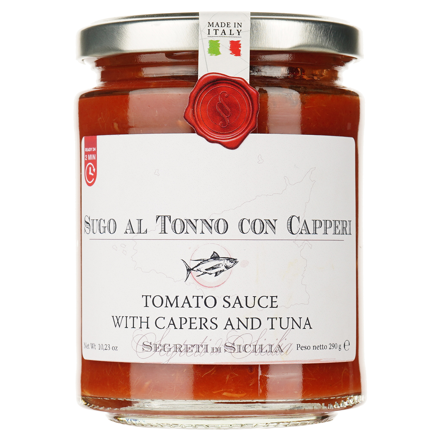 Соус томатный Frantoi Cutrera с тунцом и каперсами, 290 г (668203) - фото 1