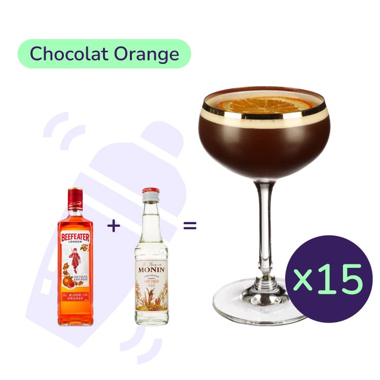 Коктейль Chocolat Orange (набір інгредієнтів) х15 на основі Beefeater - фото 1