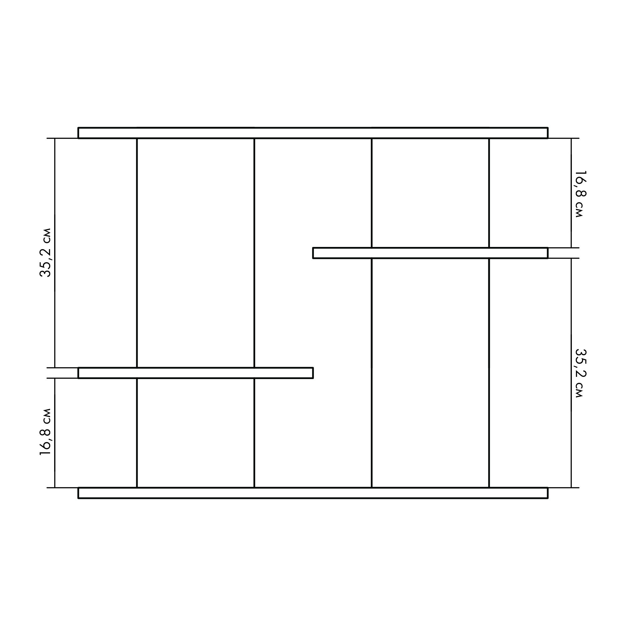 Полиця Hopanchuk Furniture Денвер біла (80C1) - фото 4