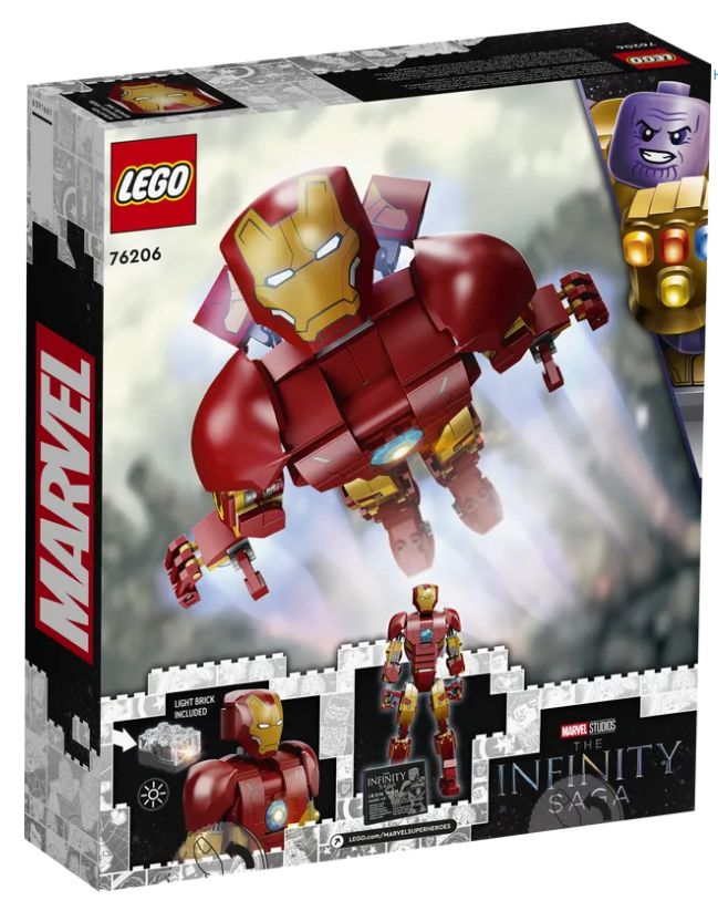 Конструктор LEGO Marvel Фігурка Залізної людини, 381 деталь (76206) - фото 11