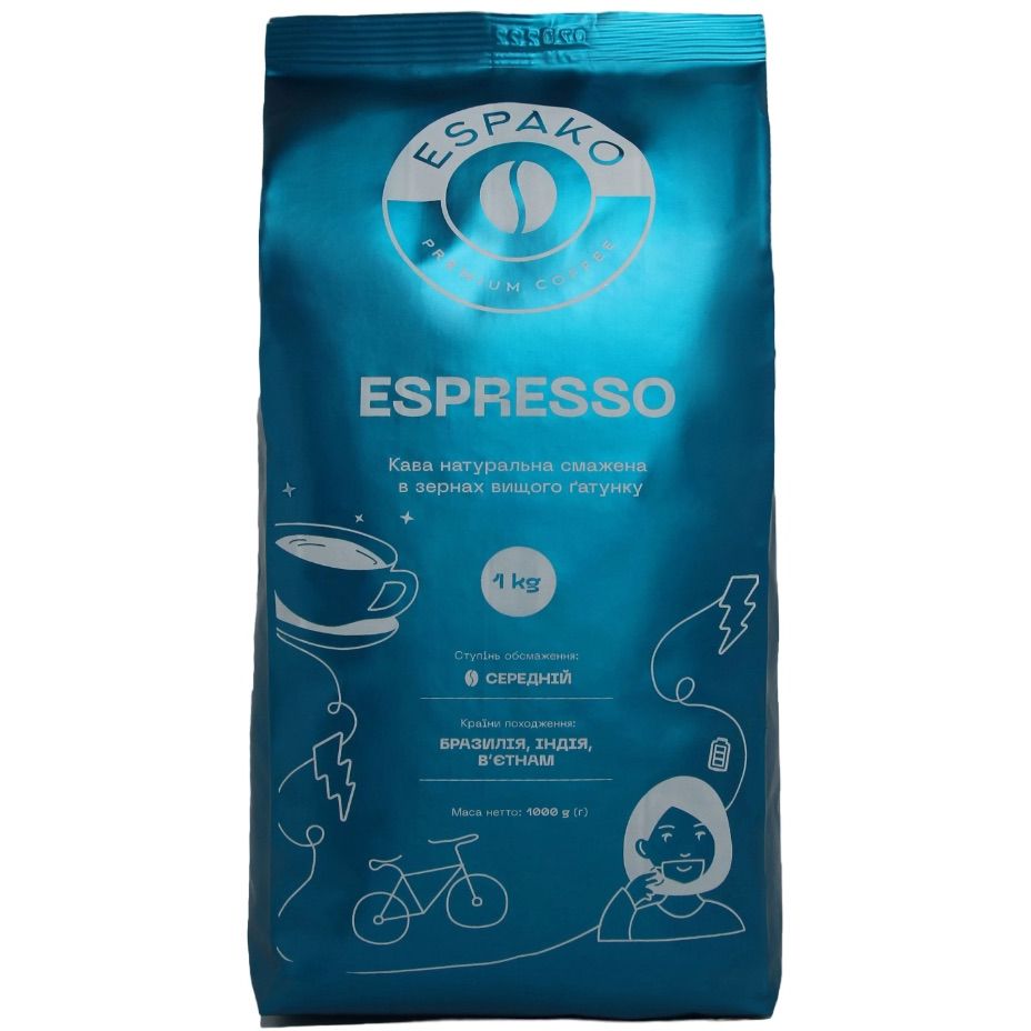 Кофе в зернах Эспако Espresso 1 кг - фото 1