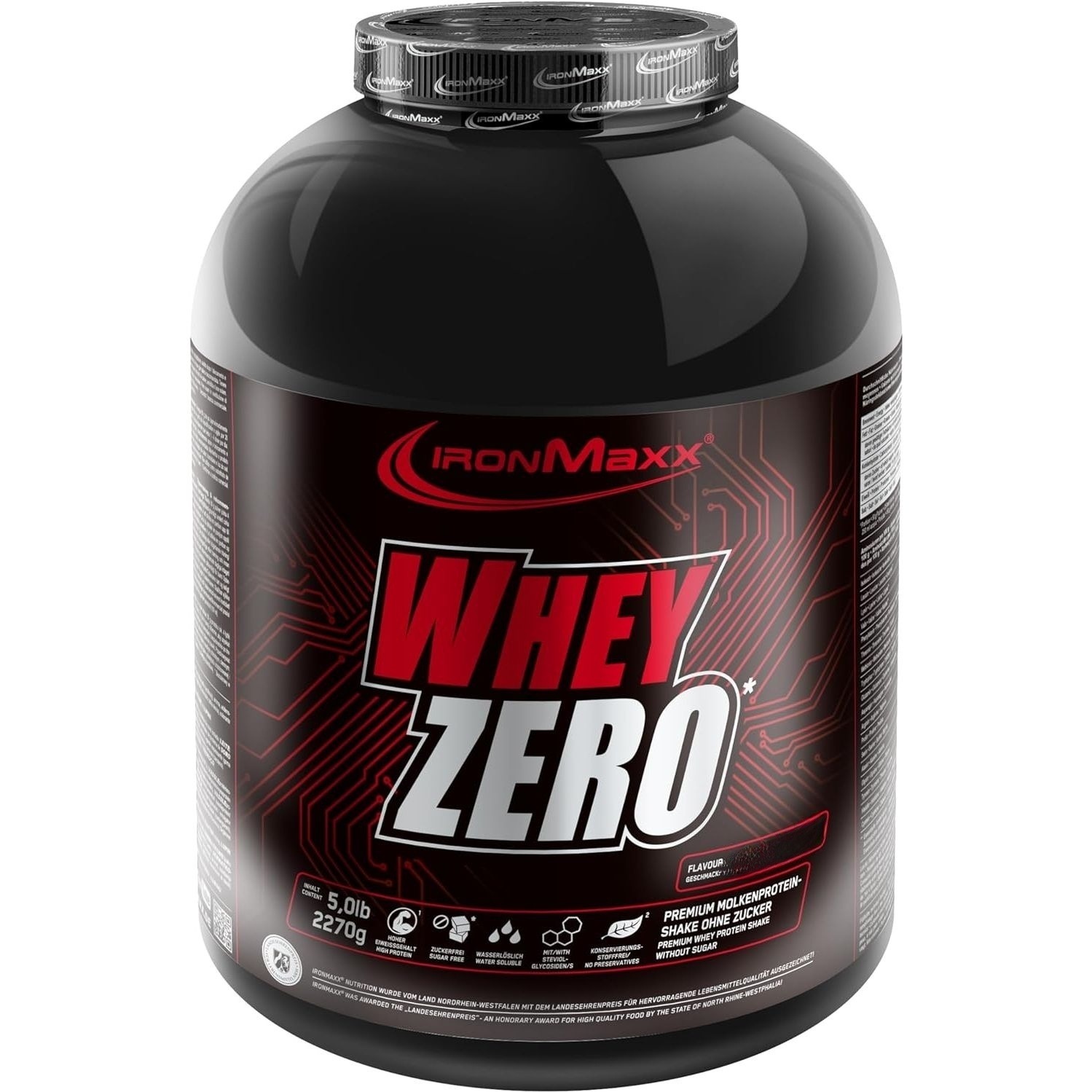 Протеин IronMaxx Whey Zero Клубника 2.27 кг - фото 1