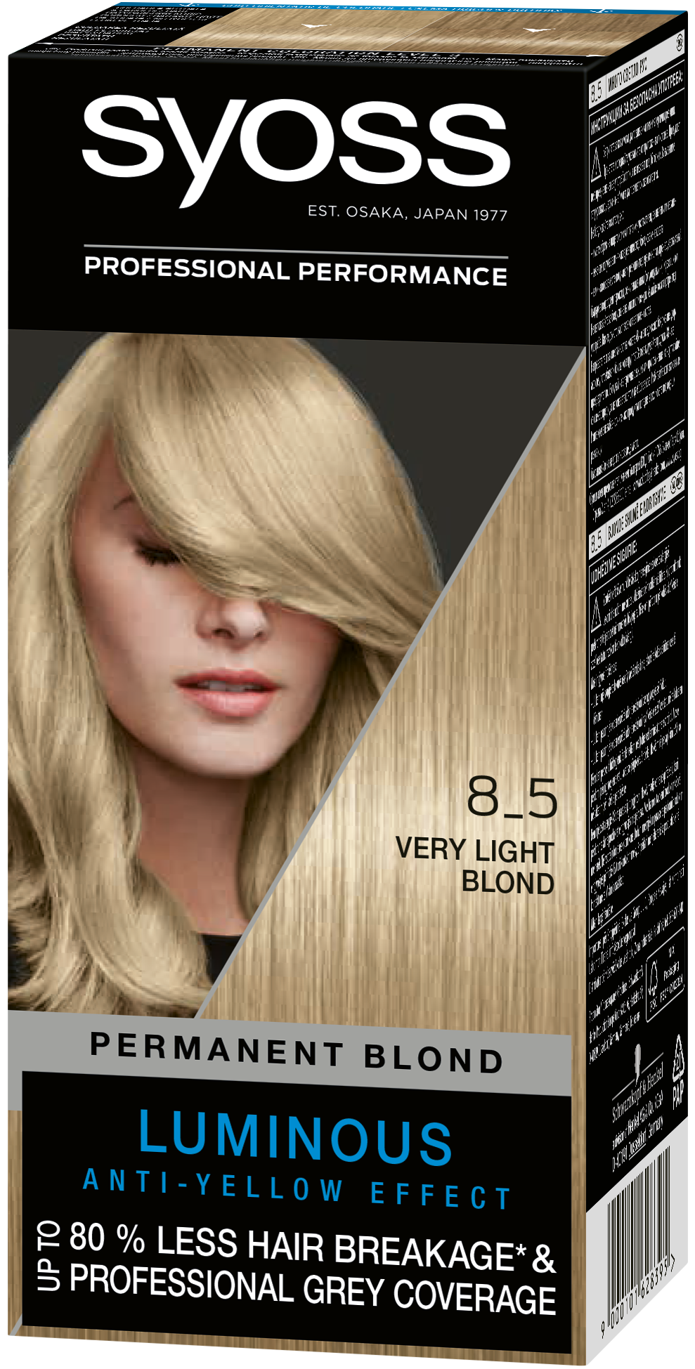 Стійка фарба для волосся Syoss, відтінок 8-5 (Яскравий Блонд), 115 мл - фото 1