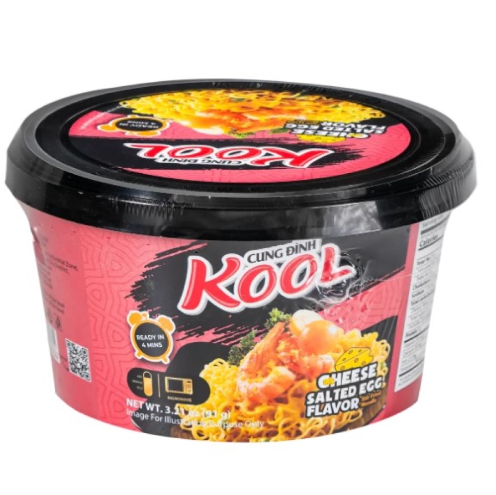 Лапша быстрого приготовления Cung Dinh Kool Cheese Salted Egg 91 г ...