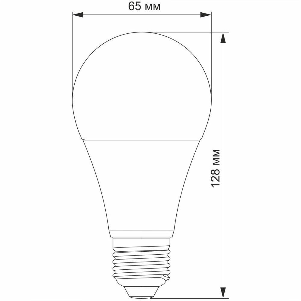 LED лампа Titanum A65 15W E27 4100K (TLA6515274) - фото 3