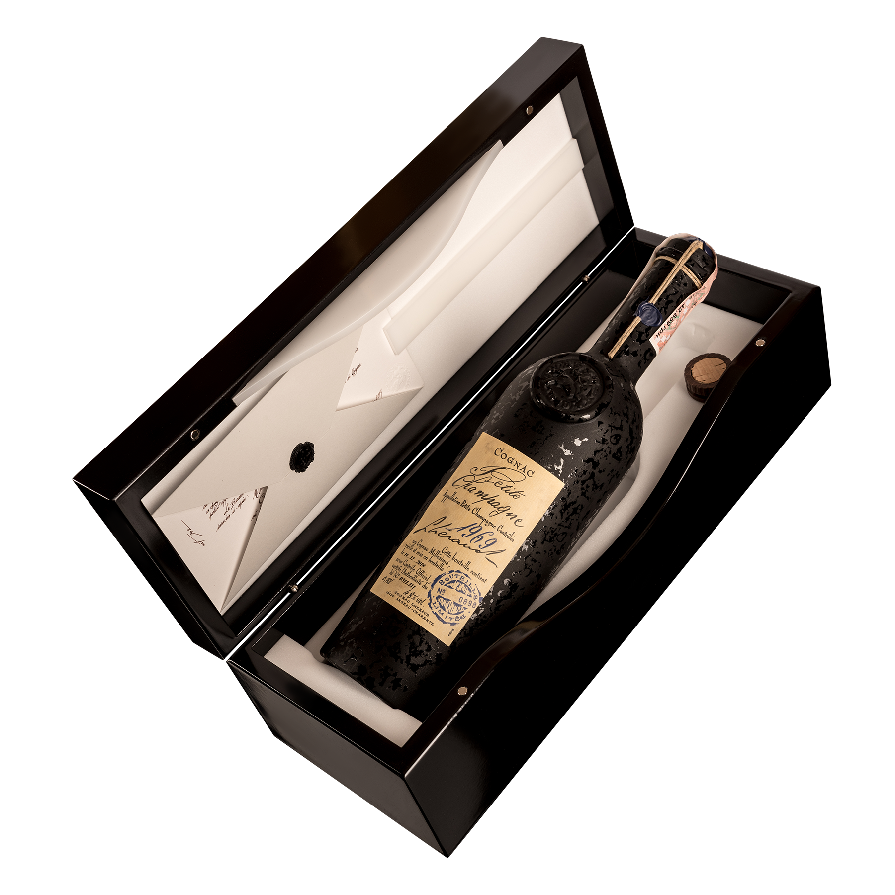 Коньяк Lheraud 1969 Petite Champagne, в деревянной коробке, 46%, 0,7 л - фото 3