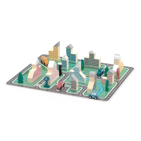 Деревянный игровой набор Viga Toys PolarB Город, 56 элементов (44040) - фото 1