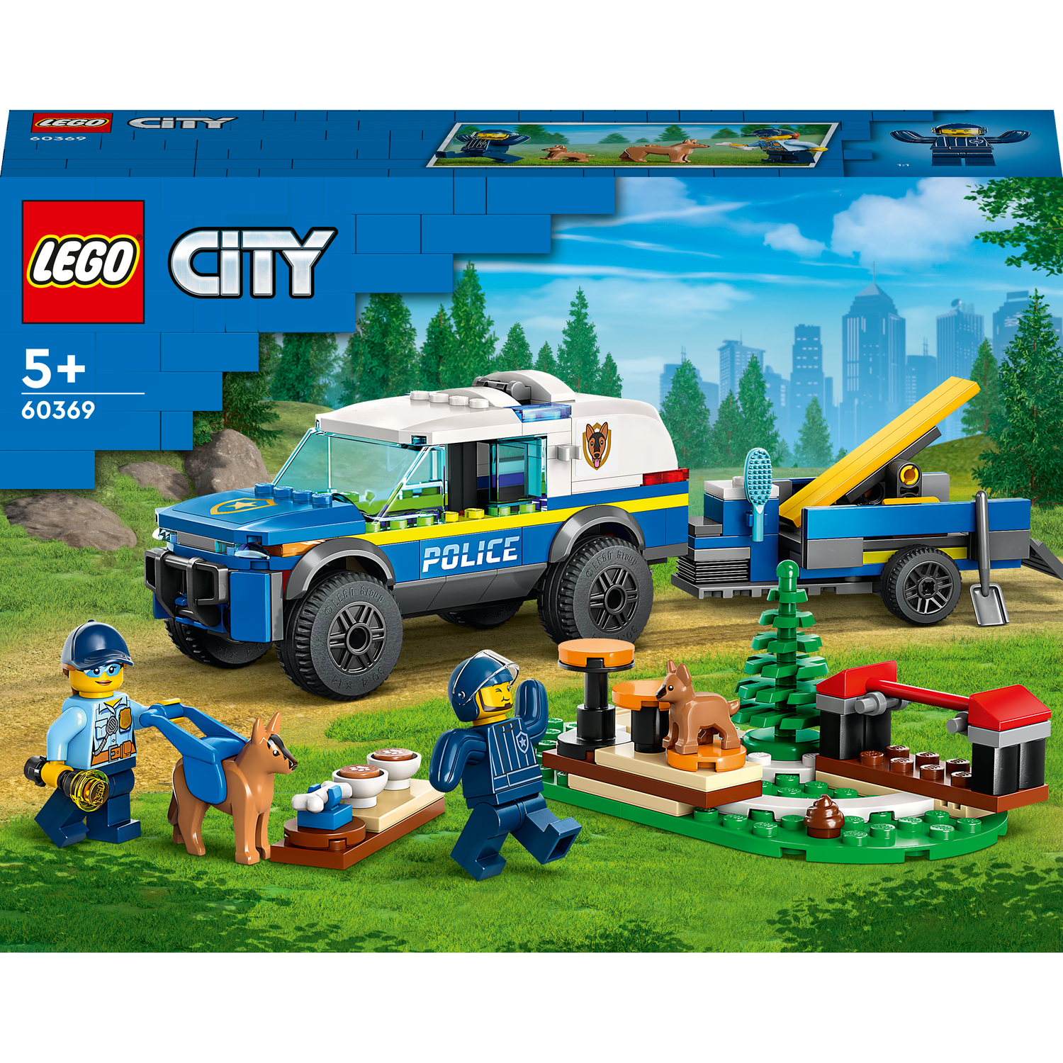 Конструктор LEGO City Мобильная площадка для тренировки полицейских собак, 197 деталей (60369) - фото 1