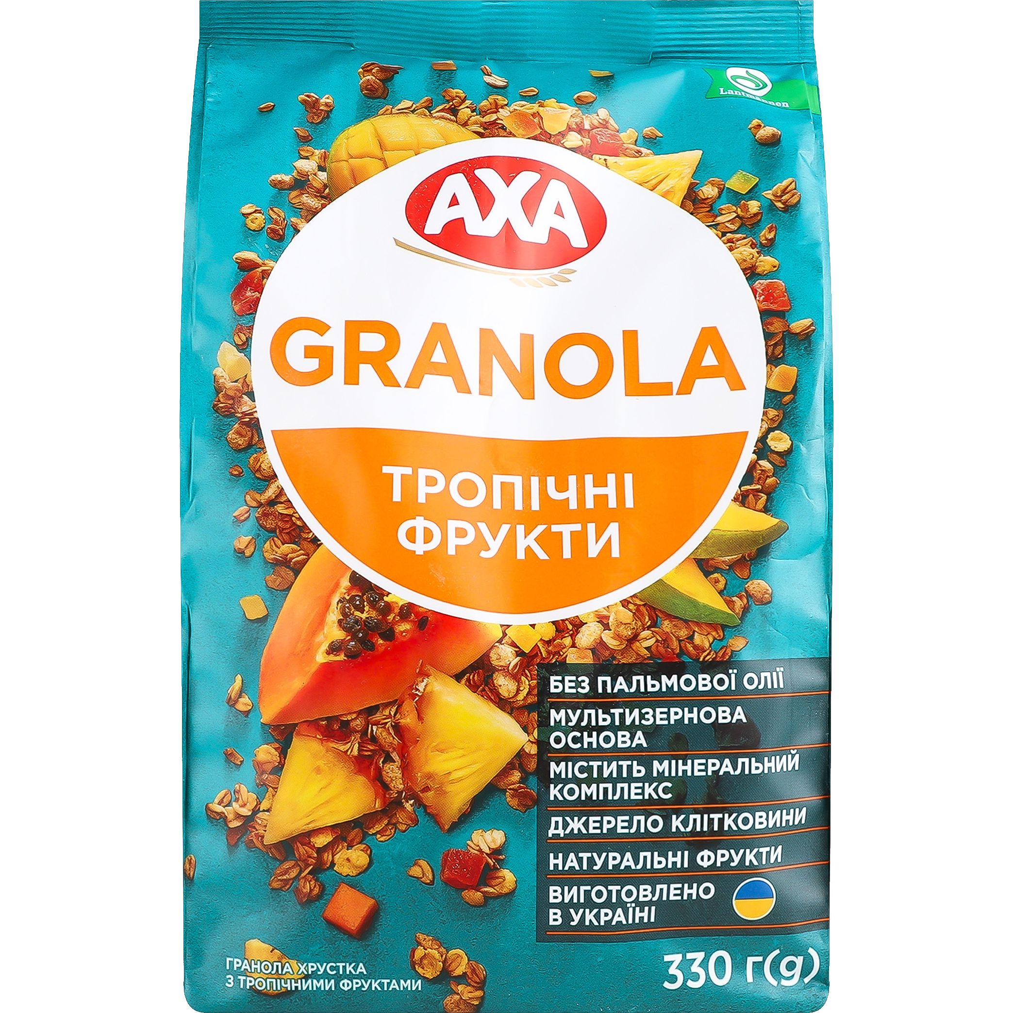 Гранола AXA хрустящая с тропическими фруктами 330 г (947112) - фото 1