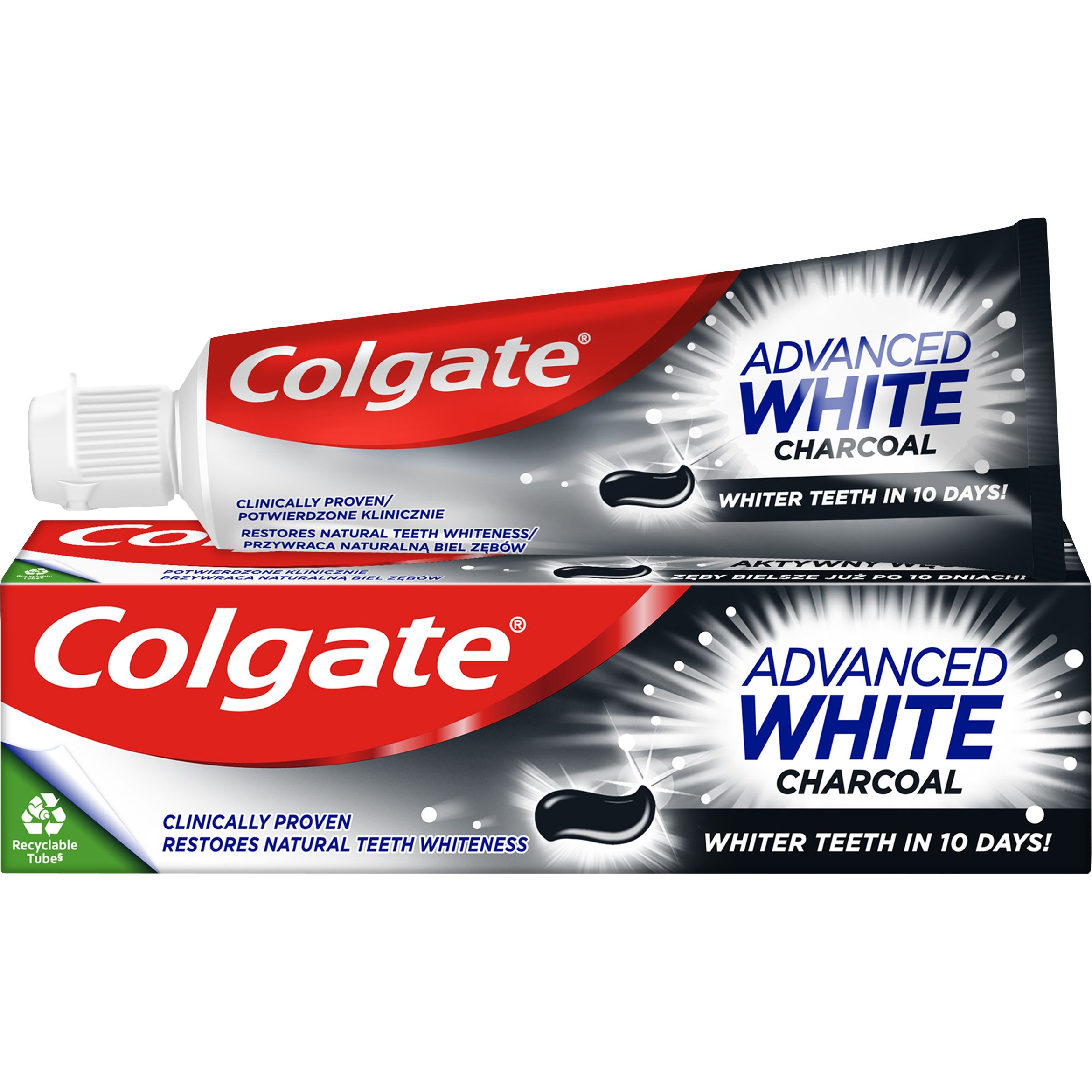 Фото - Зубная паста / ополаскиватель Colgate Зубна паста  Advanced White Charcoal 75мл 