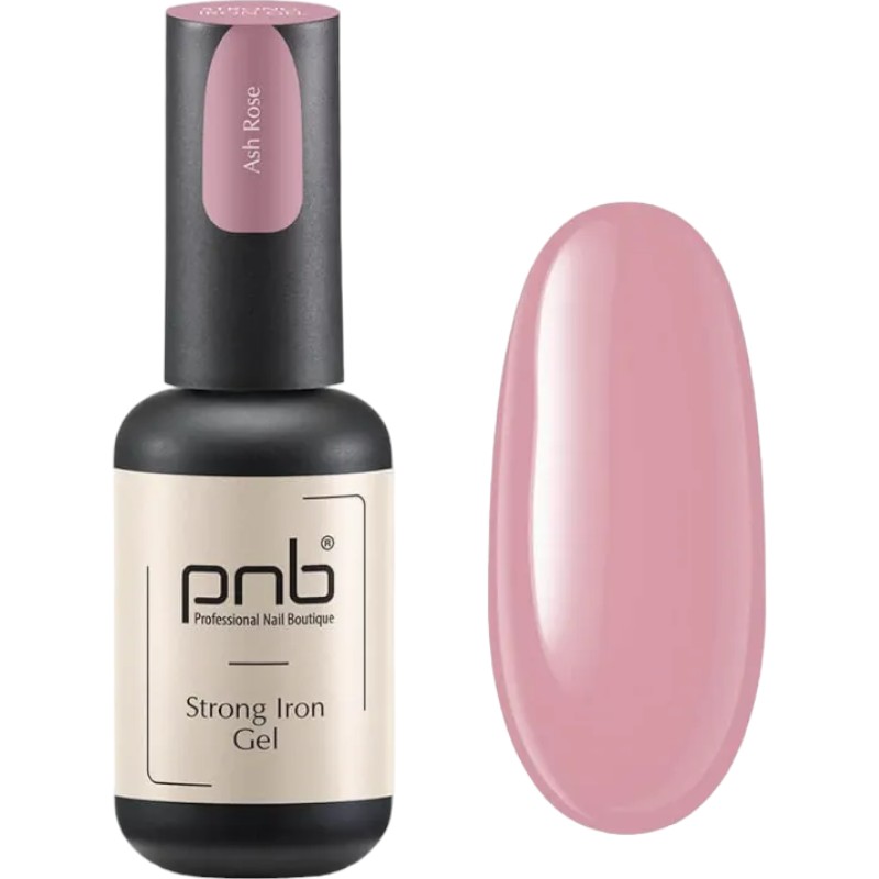 Гель PNB UV/LED Strong iron gel ash rose 8 мл - фото 1