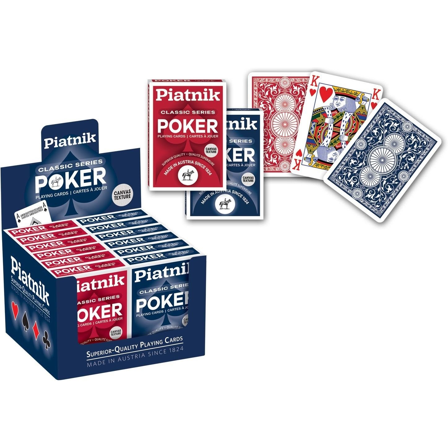 Карти гральні Piatnik Класичні покерні, 1 колода, 55 карт (PT-139314) - фото 1